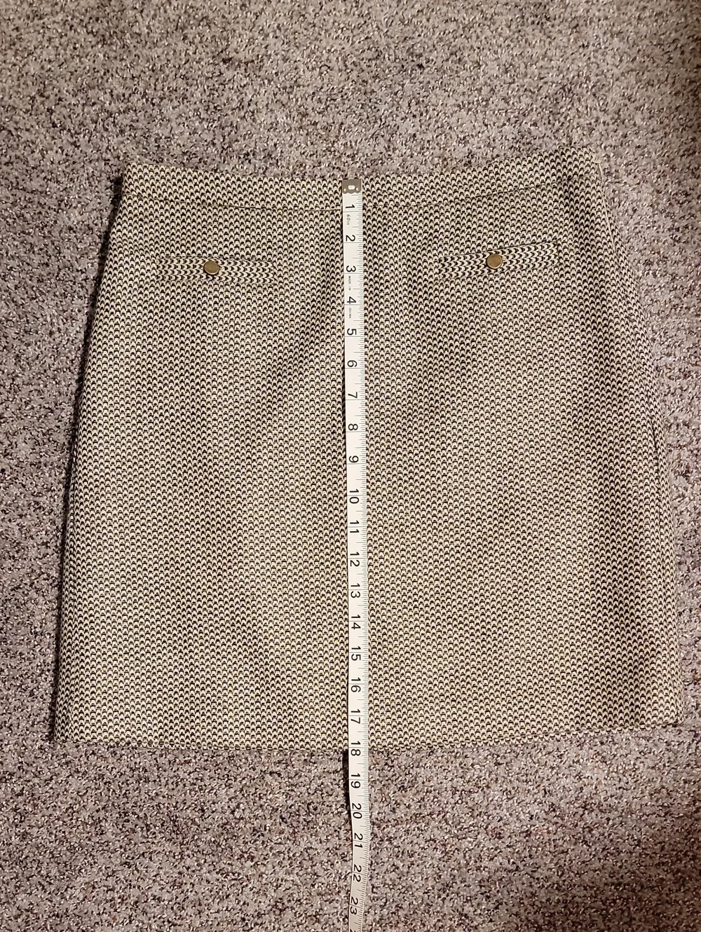 Textured Neutral Tweed Mini Skirt - Women's